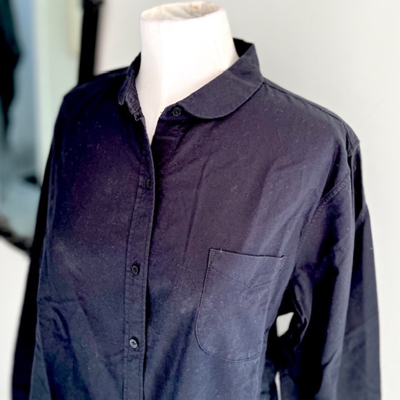 Gap Designed & Crafted  Vintage Black Cotton Button Down Shirt NWT - Picture 4 of 7